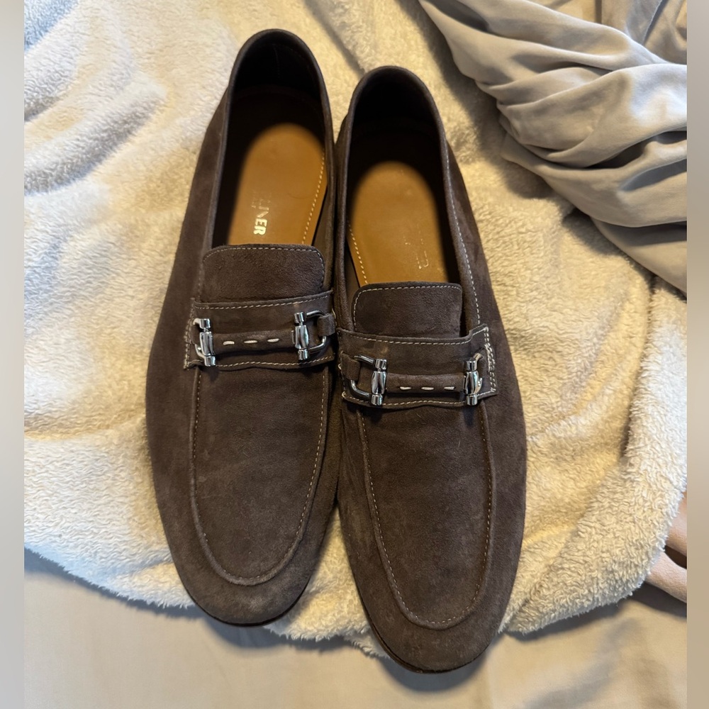 Donald pliner brown gray loafers men’s